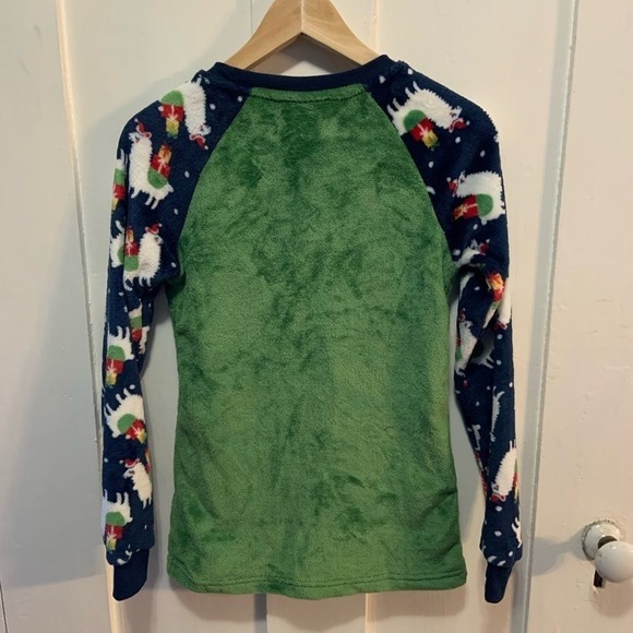 Christmas ugly holiday llama soft pj/sweatshirt top! Sz small. - Picture 6 of 6